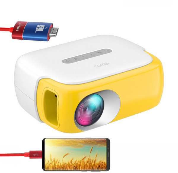 RE965 미니 LED 빔프로젝터(가성비 보급형 가정용 캠핑용 미니빔)소형 1000루멘(HDMI USB AV 영사기 1080P HD입력지원), RE965C(Dex미러링케이블_넷플릭스-AP175세트)