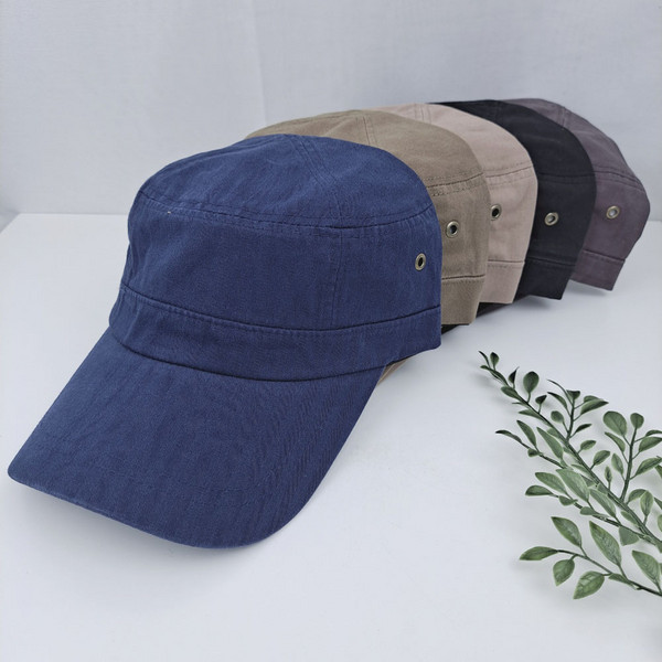 긴 챙 면 군모 밀리터리 캡 산책 등산 사이즈조절 군인 군대 여름 사계절