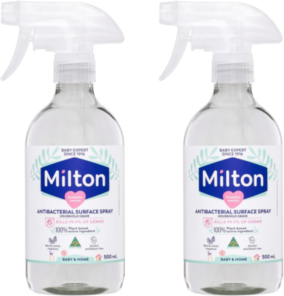 Milton 밀톤 장난감 세척제 스프레이 500ml x 2, 2개