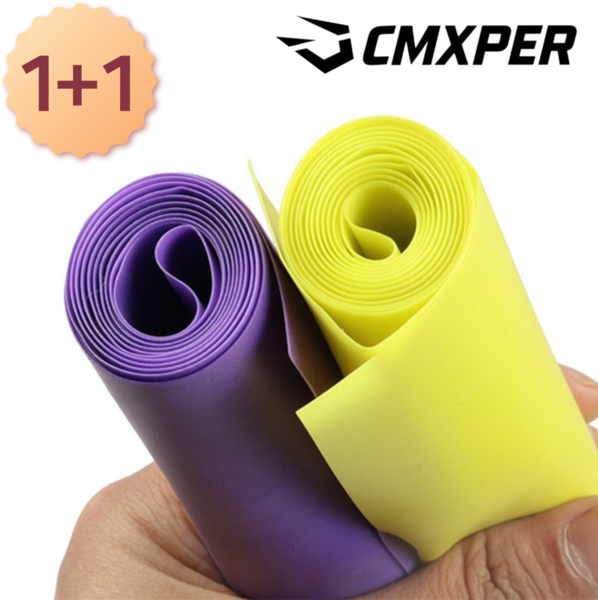 라텍스 고무 스트레칭밴드 요가 헬스 근력운동 스포츠 탄력밴드 0.35mm / 1+1 행사, 옐로우, 퍼플, 2개