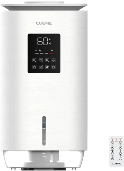 까르페 자연기화식 가습기 PRO 에어워셔 BLDC 완전분해 헤파필터 UV 음이온 자동건조 대용량 저소음 무드등 상부급수방식 8L, 화이트