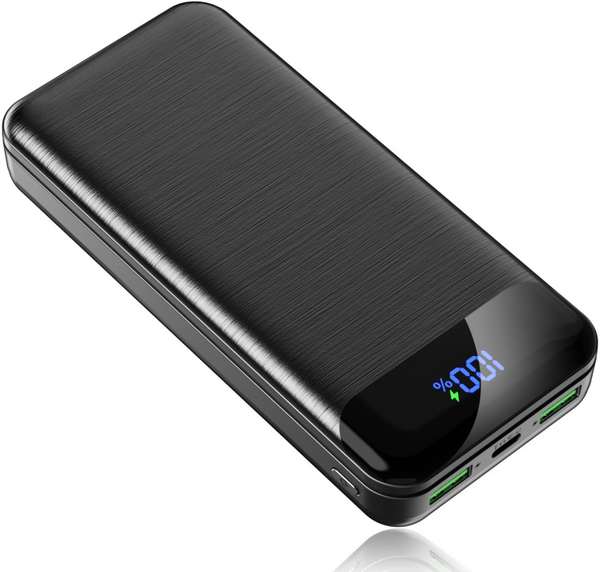 KLIFE 고속충전 대용량 보조배터리 20000mAh PD 22.5W QC3.0 잔량표시, 블랙, PD-Q2