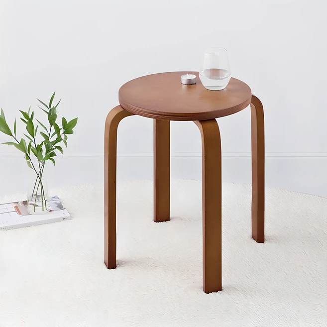 마켓비 TOOPAK 원형스툴 44, 브라운, 1개