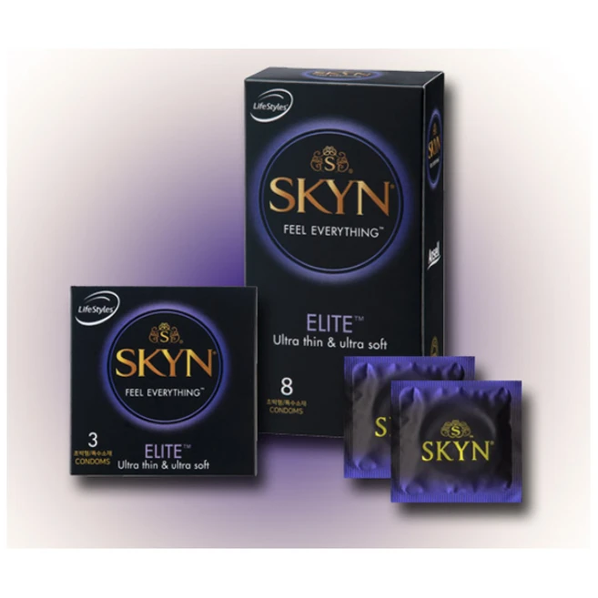 SKYN 라이프스타일 엘리트 남성용 일반형 콘돔, 8개입, 1개