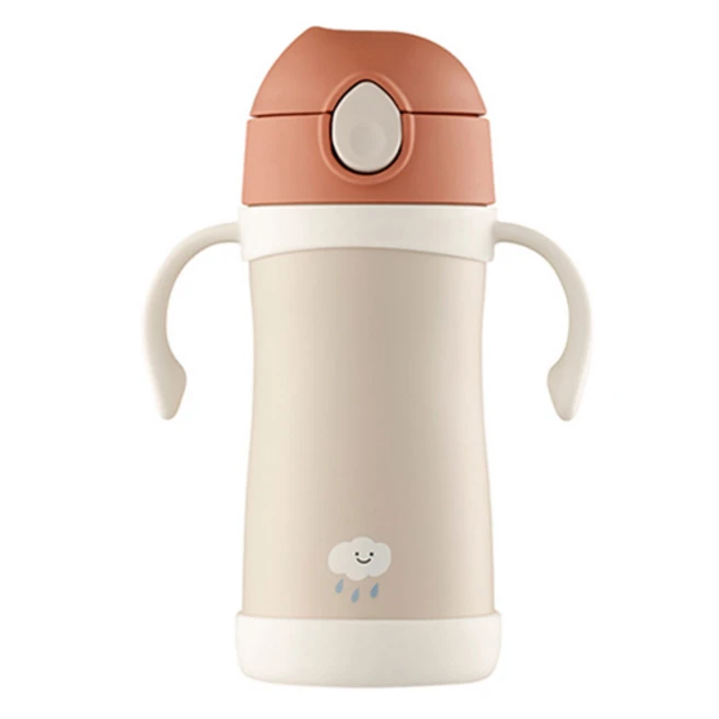 푸고 프리미엄 뉴트럴 시리즈 대용량 유아용 빨대컵 350ml, 핑크, 1개