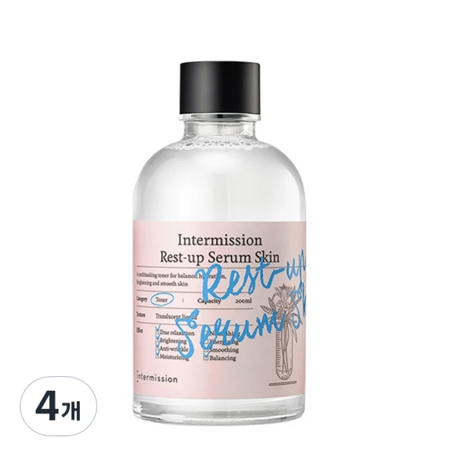 인터미션 레스트 업 세럼 스킨, 4개, 200ml
