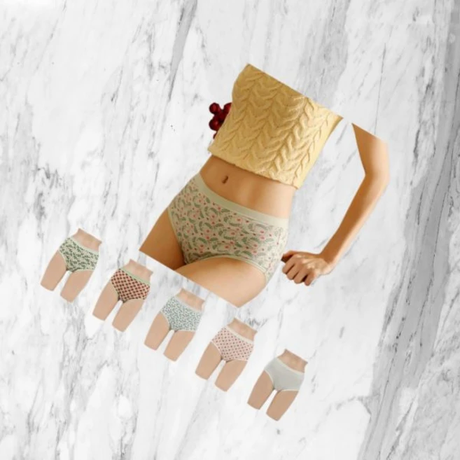 라페어 프리미엄 인견 팬티 5종 패키지 그린무드 LWHSS211