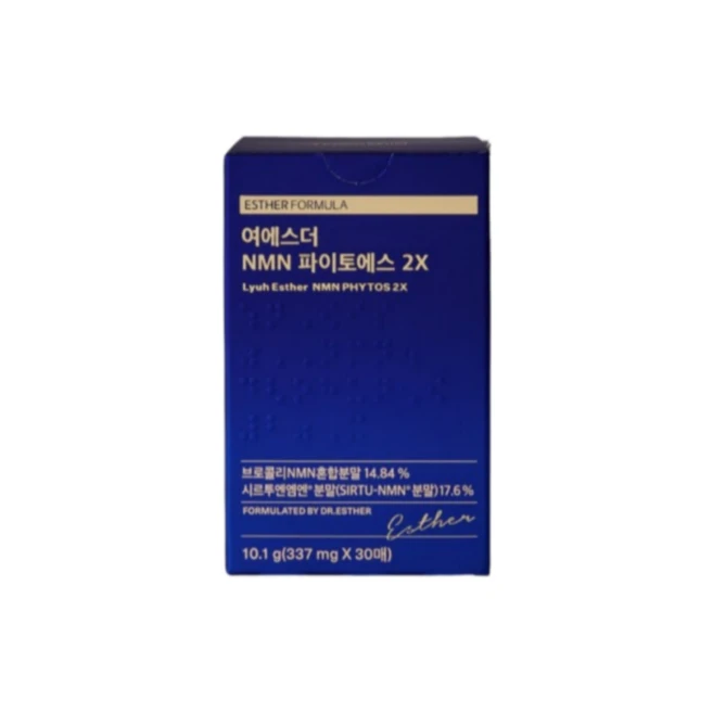 [에스더포뮬러 공식 리뉴얼] 여에스더 식물성 NMN 파이토에스 2X 필름 아피제닌 10.11g, 1박스, 30회분