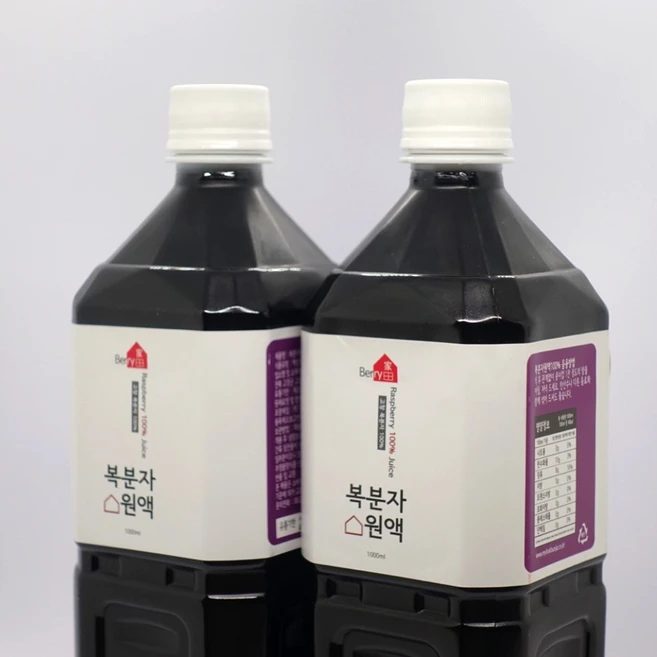 설탕없는 고창 복분자 착즙원액 100%, 1000ml, 2병