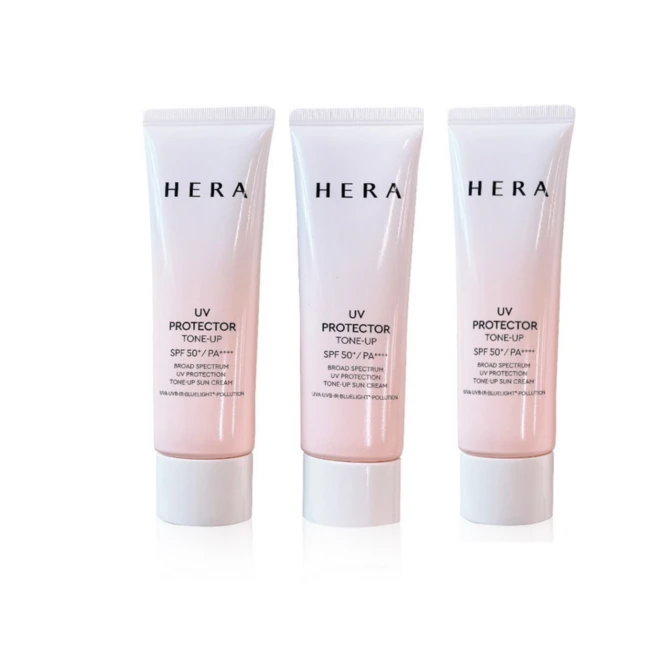 헤라 UV프로텍터 톤업 선크림 SPF50+ PA++++, 50ml, 3개