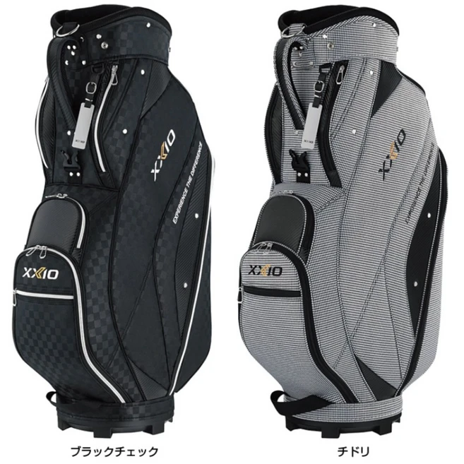 던롭 XXIO 캐디 백 GGC-X161 골프 카트 가방 스탠드 스포츠 라운딩 방수 경량 2024년 신제품 일본정품, 블랙