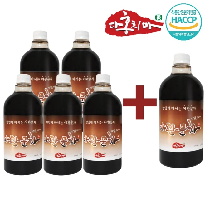 다홍치마 야관문차 원액 농축액 진액 비수리차 펌프 6개증정 HACCP인증 업소용, 1L, 6개