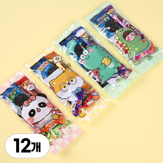 어린이간식세트 어린이집 생일답례품 단체선물 미니과자세트, 12개, 5종