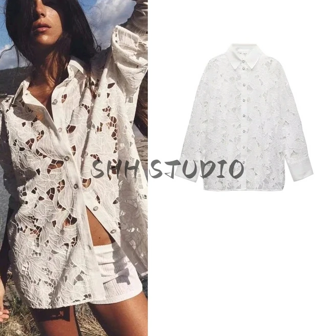 펀칭셔츠 ZARA 자라 펀칭 자수 셔츠 8351 221 8351221