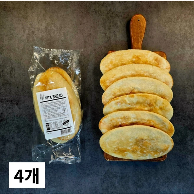 인도에서 슝 날아온 통밀함유 피타브레드 6개입 무료 아이스박스, 4개, 420g