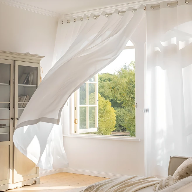 사라하우스 비침없는 도톰차르르 아일렛형