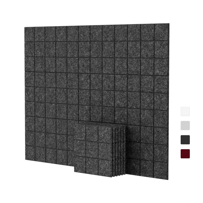 uTVHome Store 소리가 안들리는 방음문 문소음방지 흡음재 차음시트 방음인테리어 흡음판 방음판, BlackJP-9-Grid, 6개