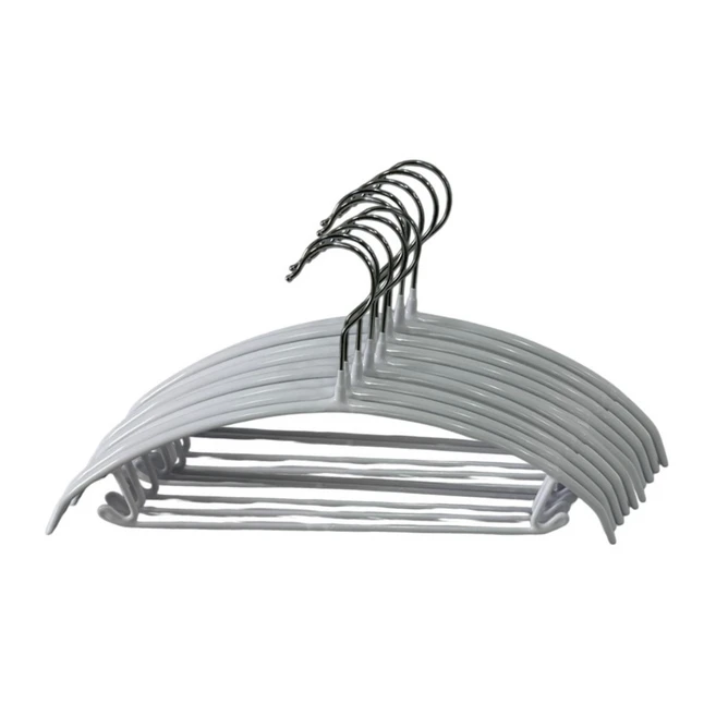 비오씨 회전형 어깨뿔방지 논슬립 반원 옷걸이, 10개, 화이트