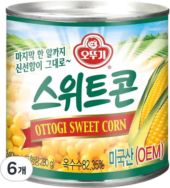 오뚜기 스위트콘 통조림, 340g, 6개