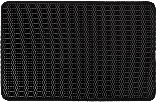 탐사 고양이 사막화 방지 벌집 모양 국내생산 모래매트, 블랙