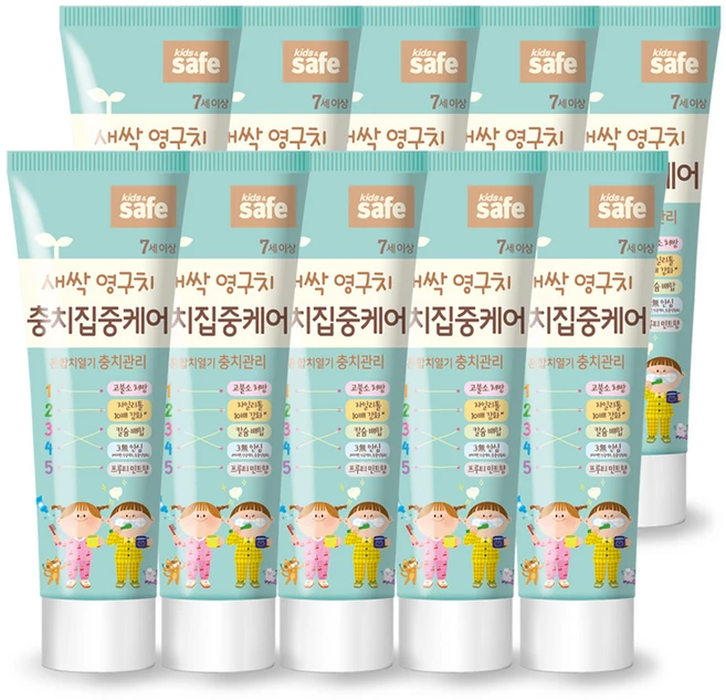 라이온 충치 집중케어 어린이 치약, 60g, 10개