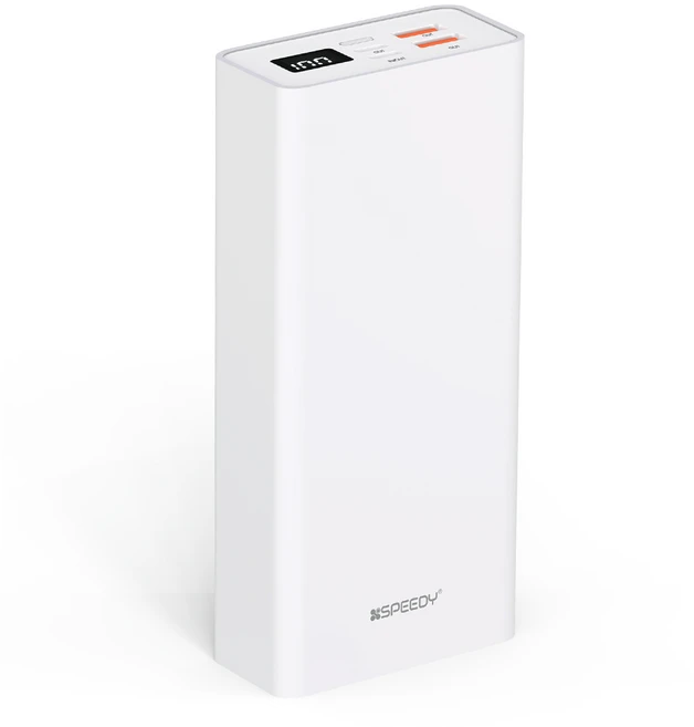 SPEEDY 슬림핏 PD 20W 대용량 잔량표시 고속충전 보조배터리 30000mAh, 화이트, SPE-B2PA4PF30PQ