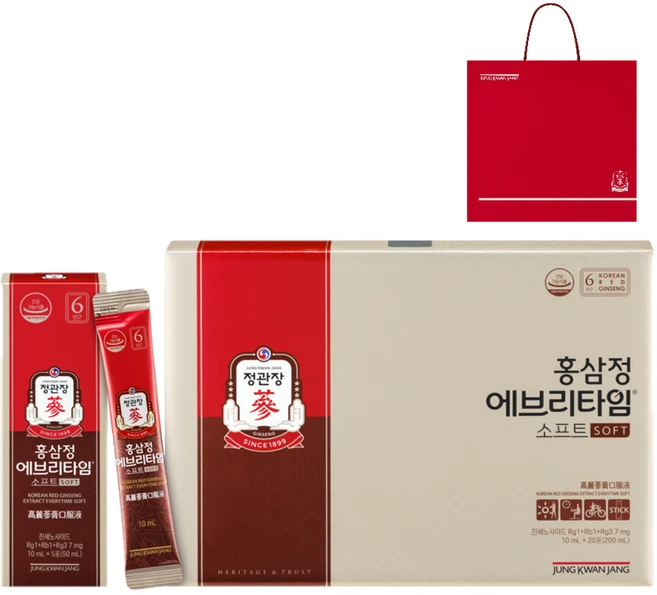 정관장 에브리타임 홍삼정소프트+쇼핑백, 200ml, 1개