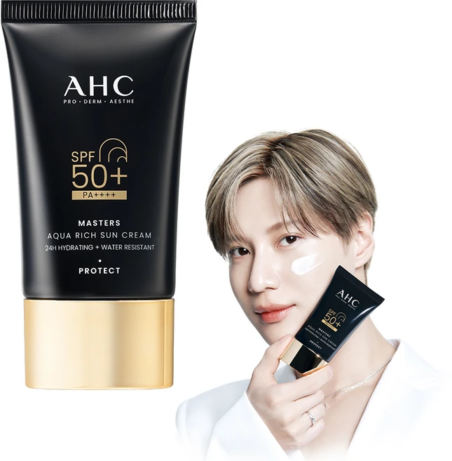 AHC 마스터즈 아쿠아 리치 선크림 SPF50+ PA++++, 50ml, 1개