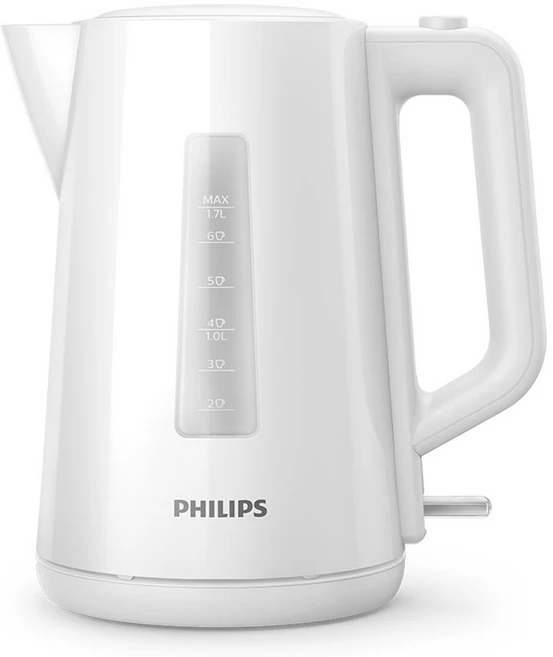 필립스 3000 시리즈 1.7L 2200W 플라스틱 전기포트, 표면 덜 뜨거워 안전(HD9318/00)