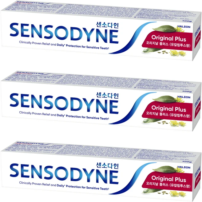 센소다인 오리지날 플러스 치약, 100g, 3개
