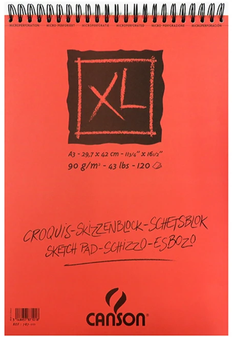 캔손 XL 스프링 스케치북, A3, 120매, 1개