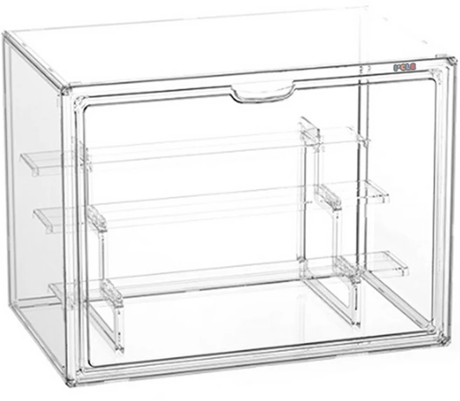 아이끌레 심플리 투명 피규어 보관함 계단형, 1개