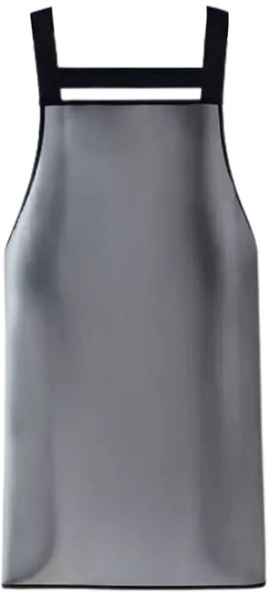 아이엠판다 반투명 우레탄 방수 앞치마 75cm, 반투명 블랙, 1개
