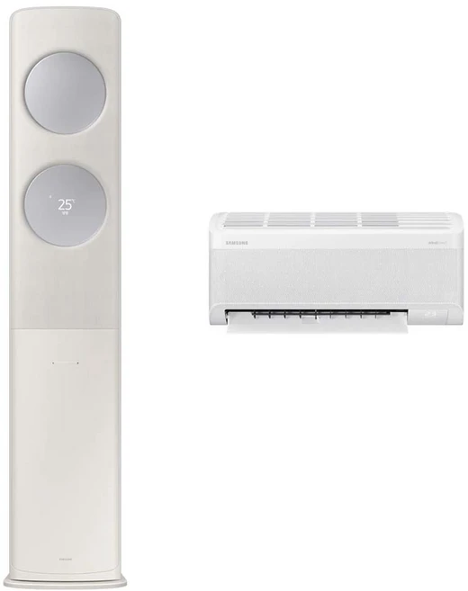 삼성전자 62.6㎡ + 18.7㎡ BESPOKE AI 무풍 클래식 홈멀티형 에어컨 AF70F19D24ER1T + 리모컨 세트 방문설치, 일반배관형
