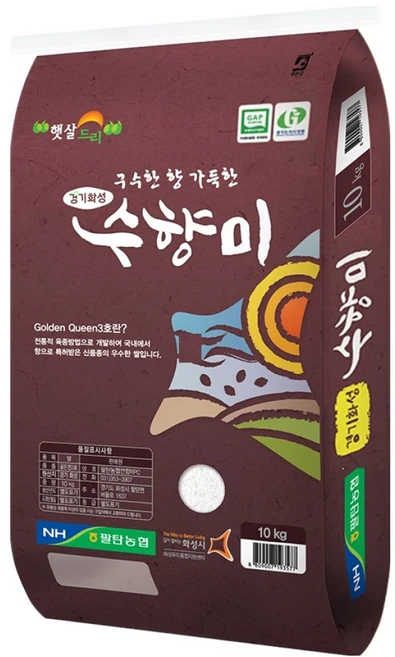 수향미 햅쌀 GAP 인증 골든퀸 3호 백미, 상등급, 10kg, 1개