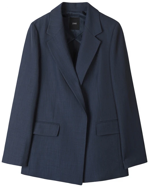 주크 여성용 노버튼 플랩 포켓 베이직 자켓