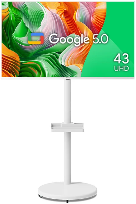 더함 4K UHD LED 스마트 120Hz 돌비 AI 구글 5.0 TV + 삼탠바이미 스탠드 라이트 세트, 티비(UA431UHD M9GP CINEMA60 2025 WHITE), 스탠드(MS22-241-W), 고객직접설치, 스탠드형, 109cm(43인치)