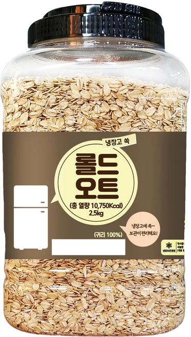 냉장고 쏙 롤드 오트, 2.5kg, 1개