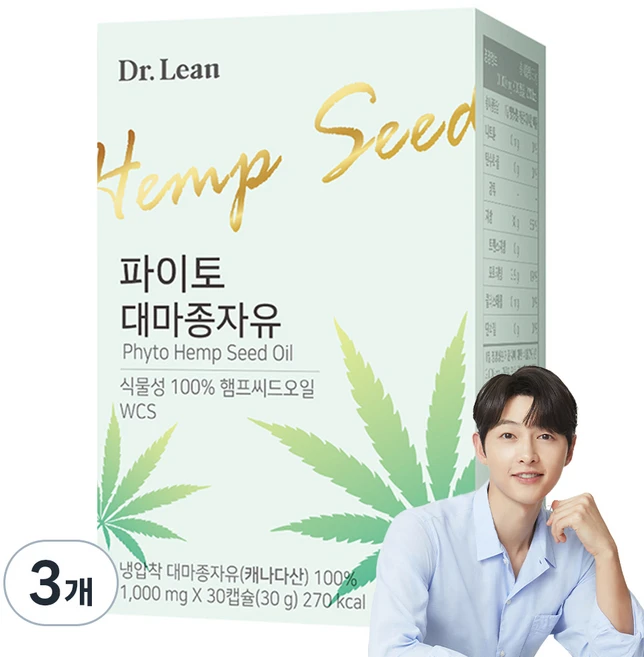 닥터린 파이토 대마종자유, 30정, 3개