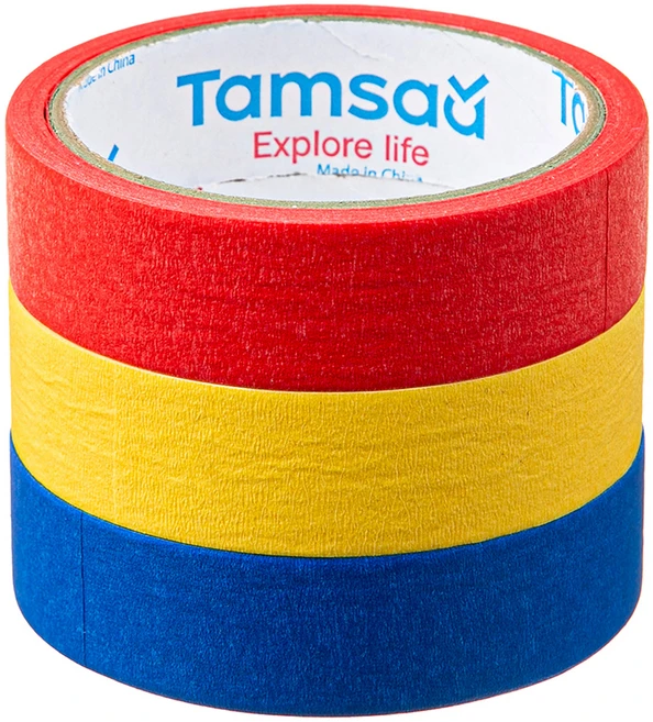 탐사 원색 칼라마스킹 테이프 25mm x 13m, 3개