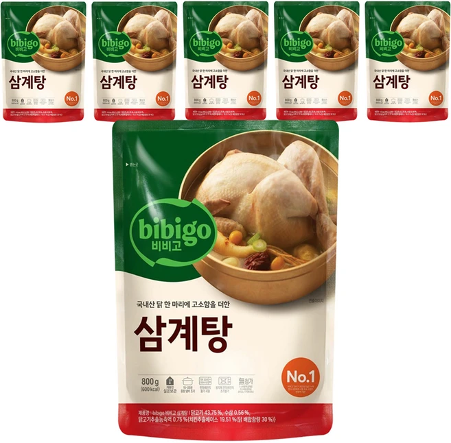 비비고 삼계탕, 800g, 6개