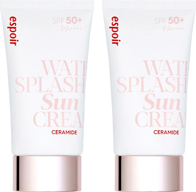 에스쁘아 워터 스플래쉬 세라마이드 선크림 SPF50+ PA++++, 60ml, 2개