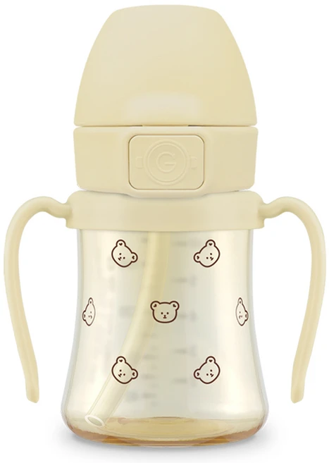그로미미 PPSU 유아용 빨대컵 200ml, 1개, 돗꼼버터
