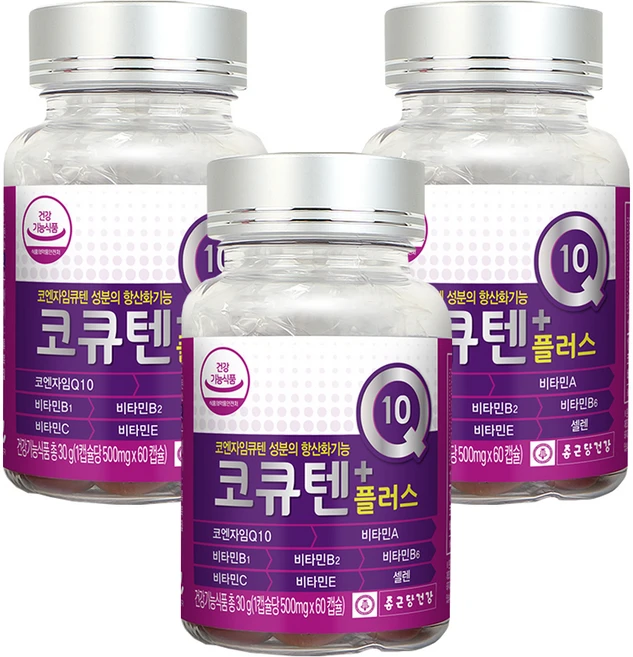 종근당건강 코큐텐 플러스, 60정, 3개