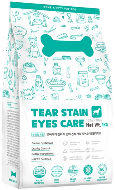 본아페티 강아지 기능성 사료, 눈물개선/눈건강, 1kg, 1개