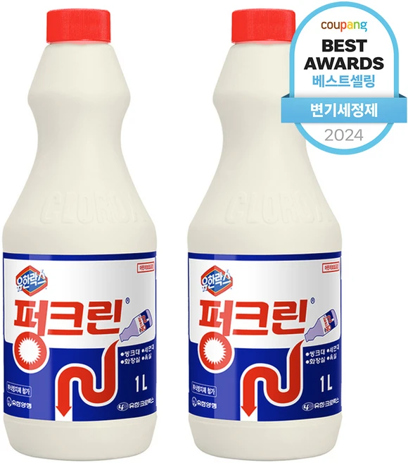 펑크린 배수구세정제, 1L, 2개