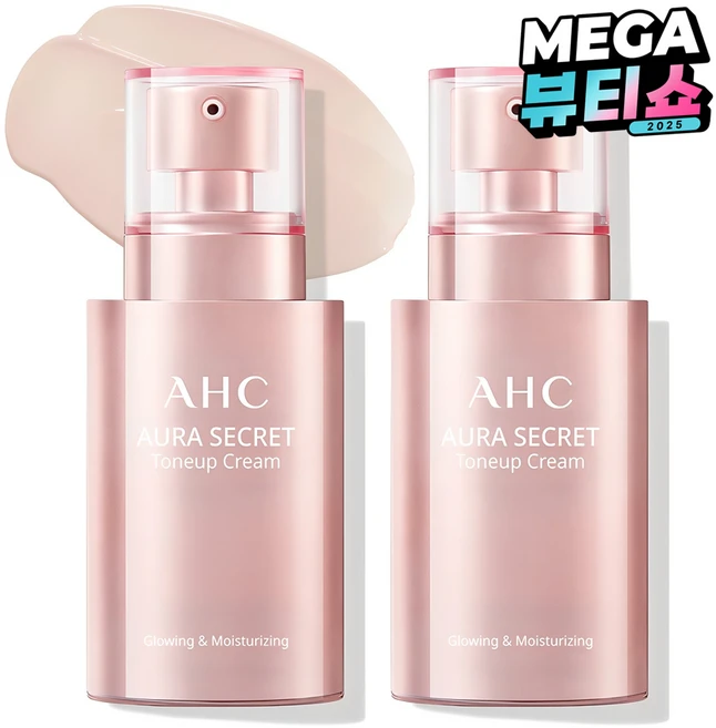 AHC 아우라 시크릿 톤 업 크림 SPF30 PA++, 50g, 2개