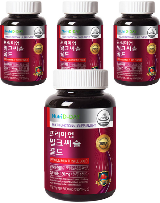 뉴트리디데이 프리미엄 밀크씨슬 골드, 90정, 45g, 4개