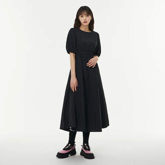 랩 허리 스모킹 나일론 원피스 AQ2WOM83