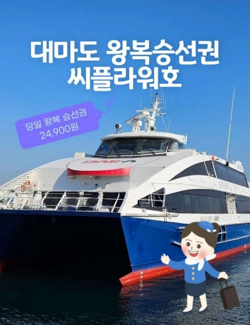 [대마도] 대마도 승선권 씨플라워호 왕복선박 승선권 히타카츠 이즈하라 당일 1박2일 2박3일